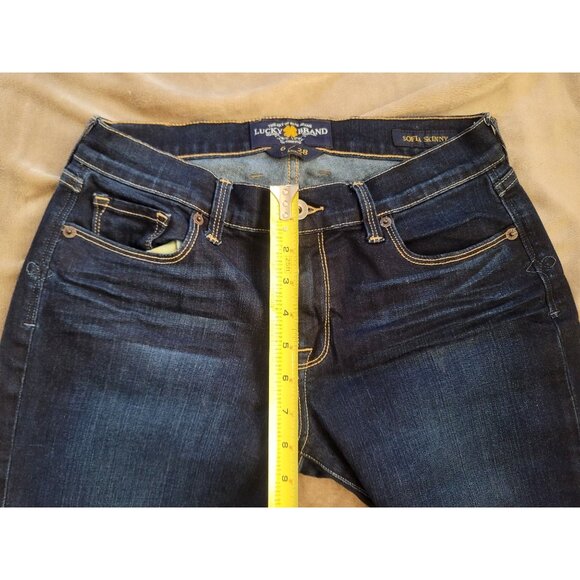 Lucky Brand Sofia Skinny Blue Jeans 6/28 Dark Wash Quality Denim Classic Style - Picture 8 of 10